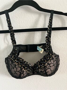 Marciano Black Embellished Lace Underwire Bra